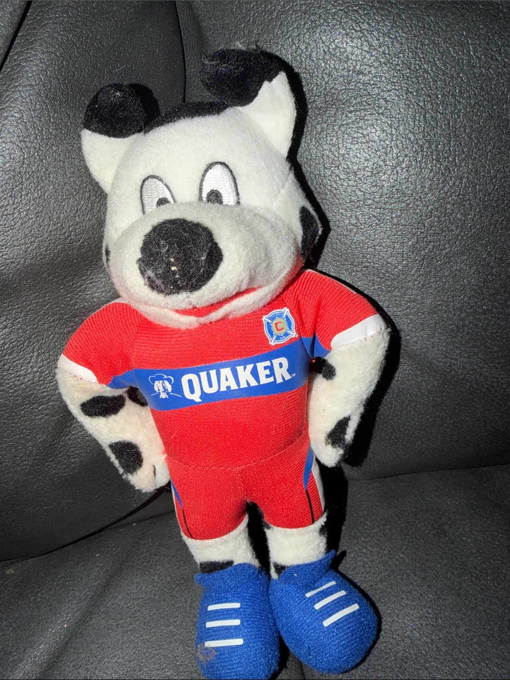 Cinci mascot Ohio Quaker Red & Blue Cow Mascot Plush